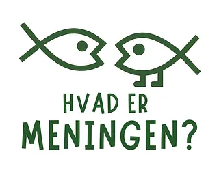 To grønne fisk, der taler sammen om hvad er meningen